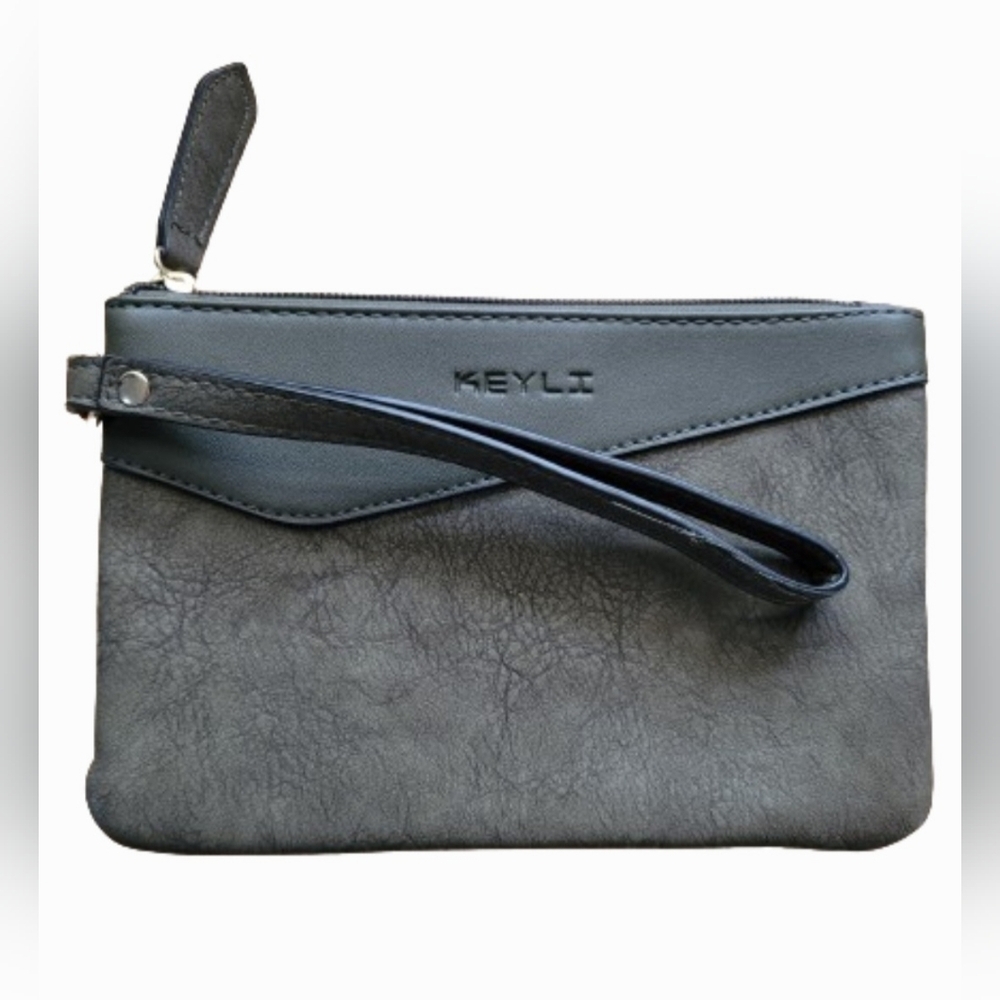 KEYLI Wrist Band Purse Faux Leather Olive Green Small Lightweight